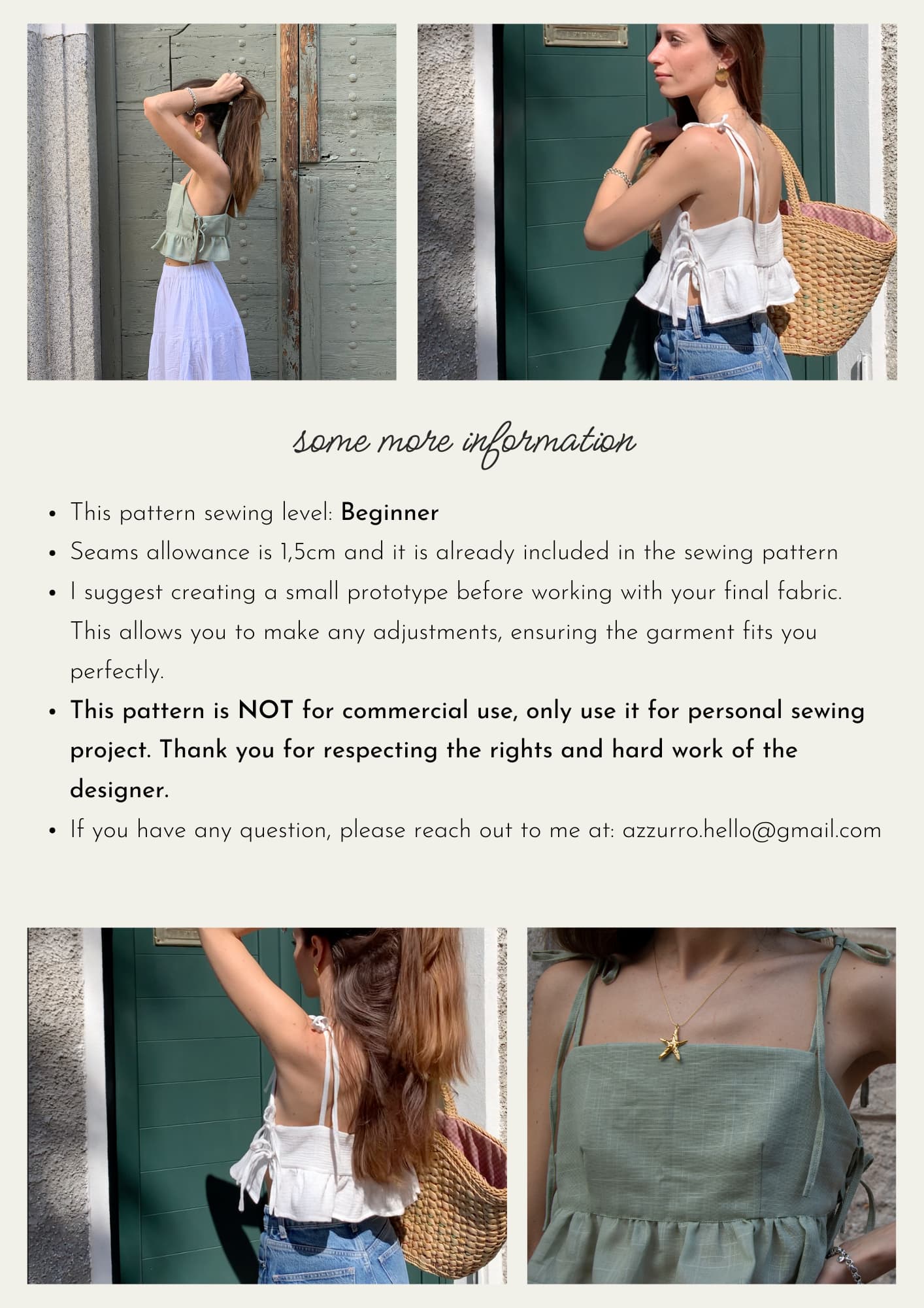 The Aria Top - Digital Sewing Pattern