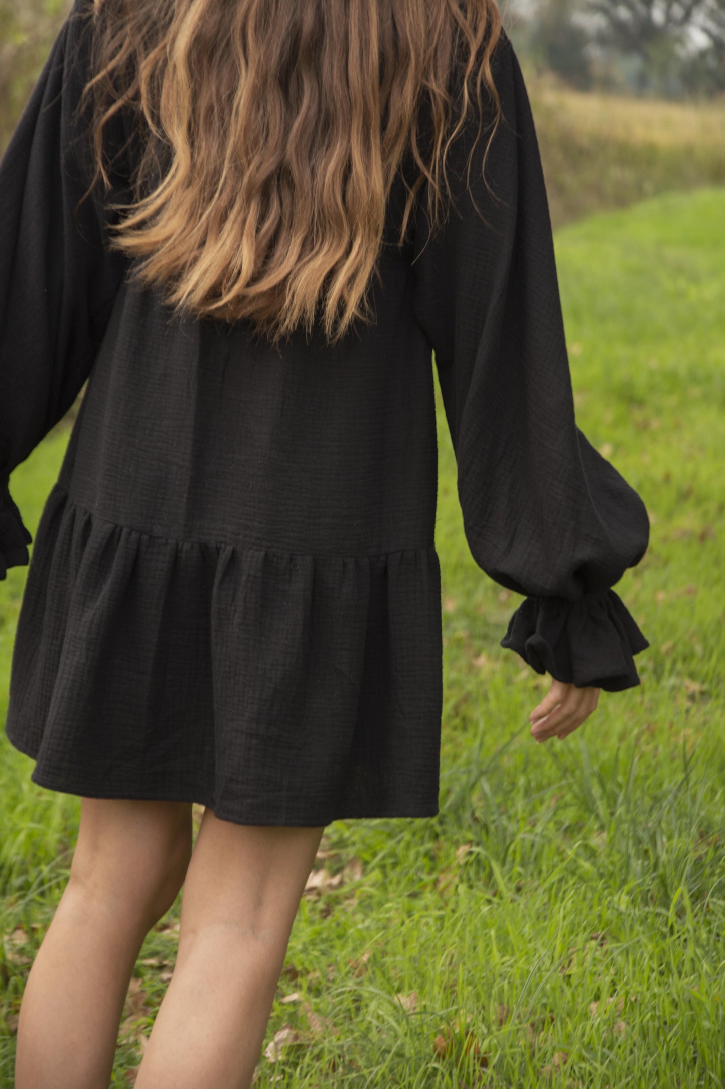 Alice Dress - Black, white, sand