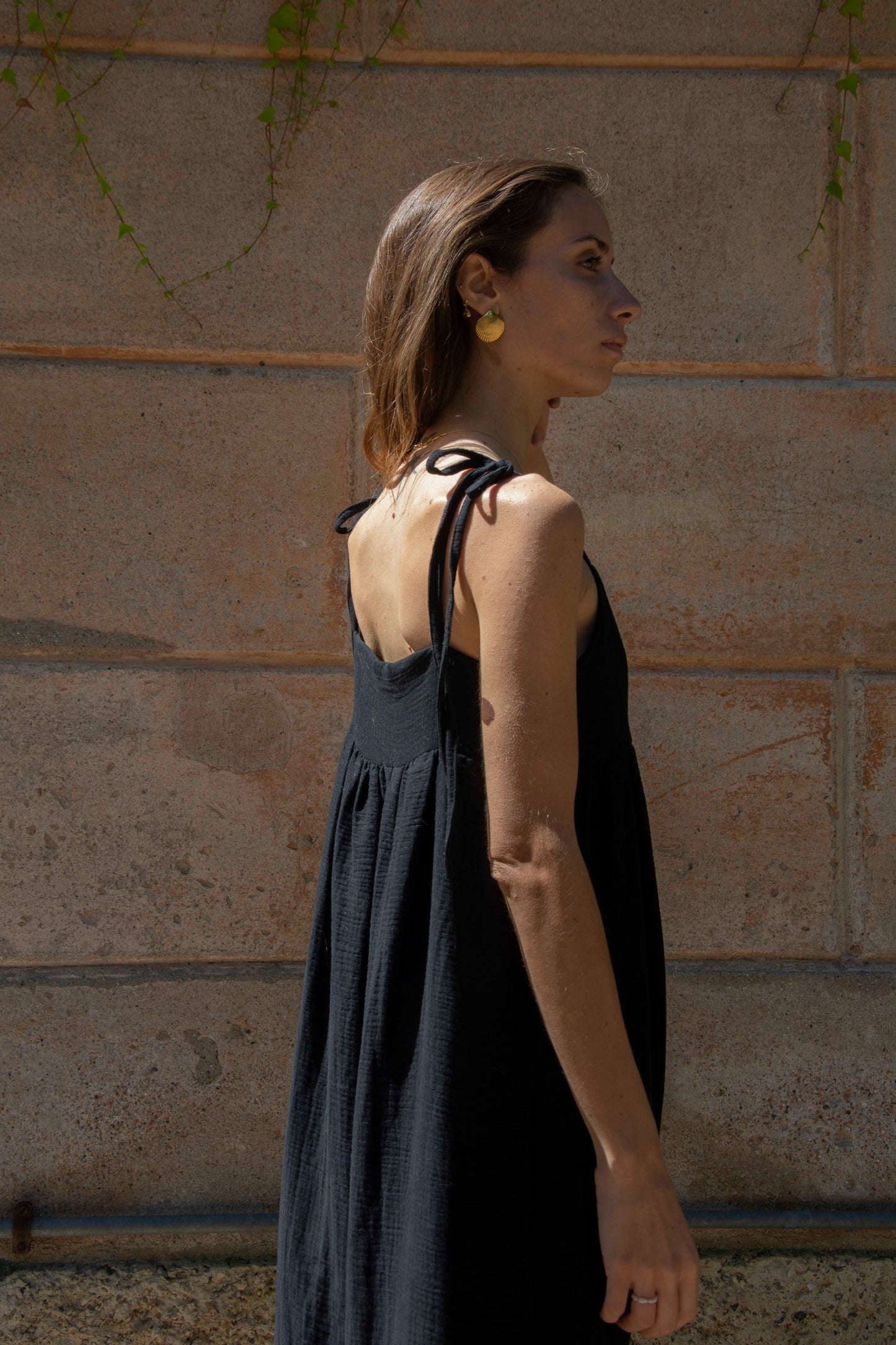Emma Dress Maxi - White, black