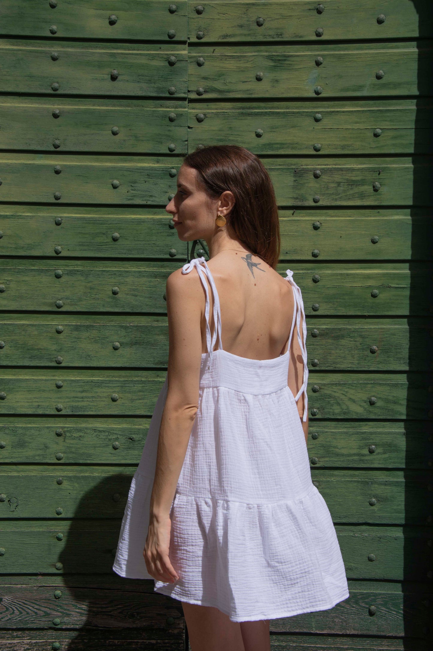Emma Dress Mini - White, black