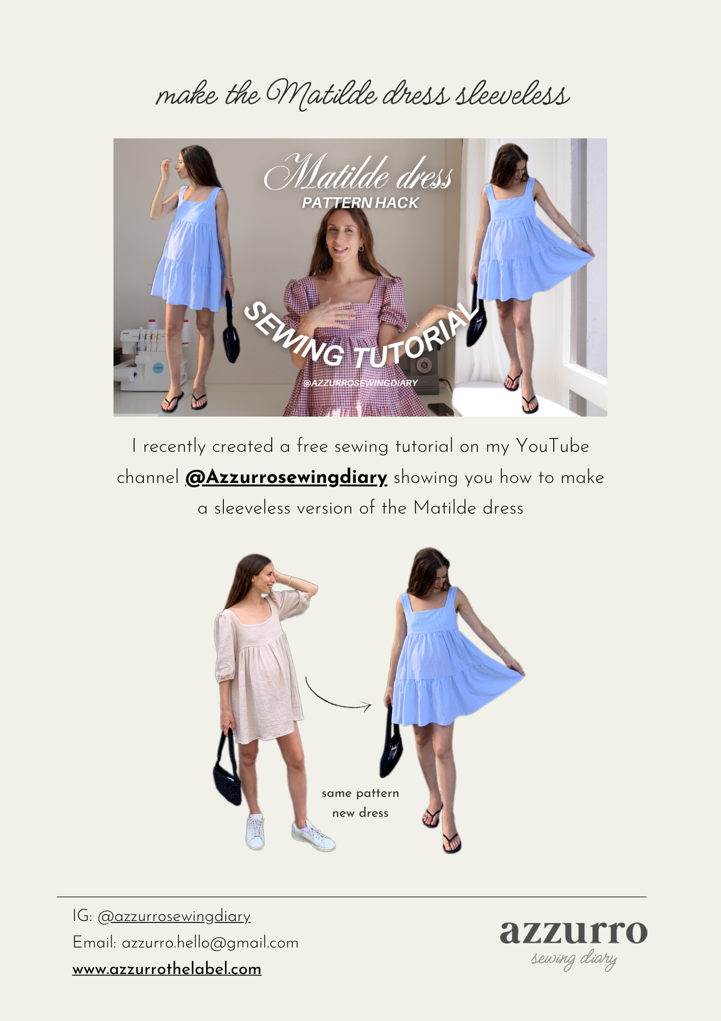 The Matilde Dress - Digital Sewing Pattern