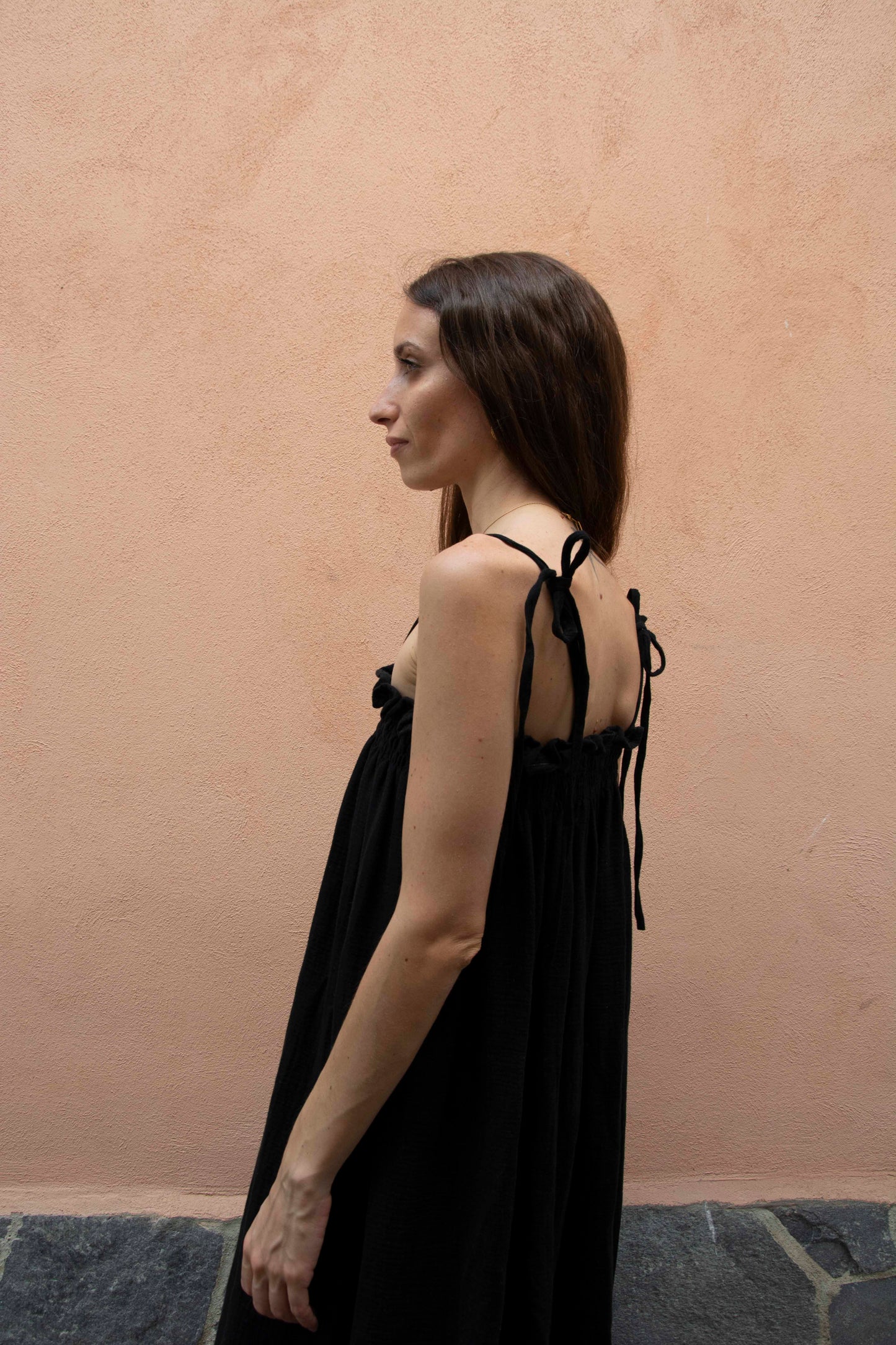 Sofia Dress Midi - White, black