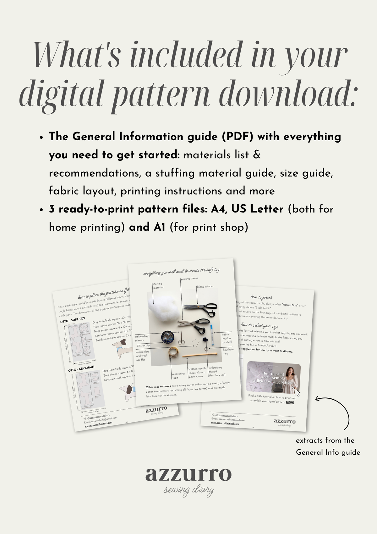 Otto il bassotto - Digital Sewing Pattern