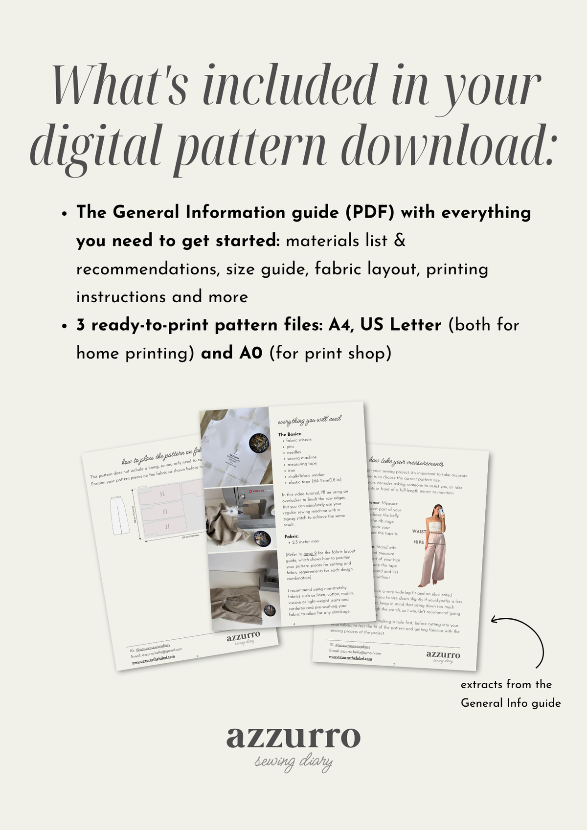 Marina Pants - Digital Sewing Pattern