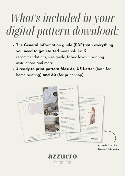 Marina Pants - Digital Sewing Pattern