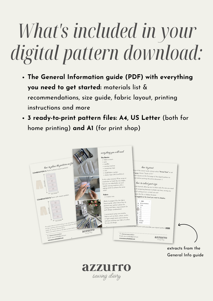 Tommy Pants Digital Sewing Pattern - Azzurro
