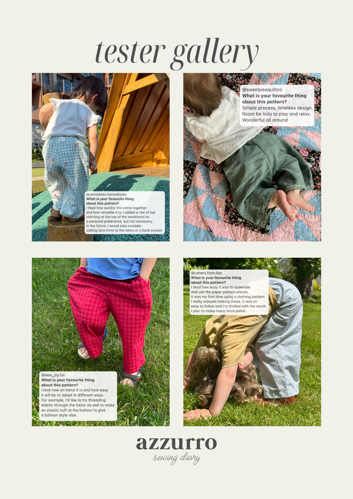 Tommy Pants - Digital Sewing Pattern
