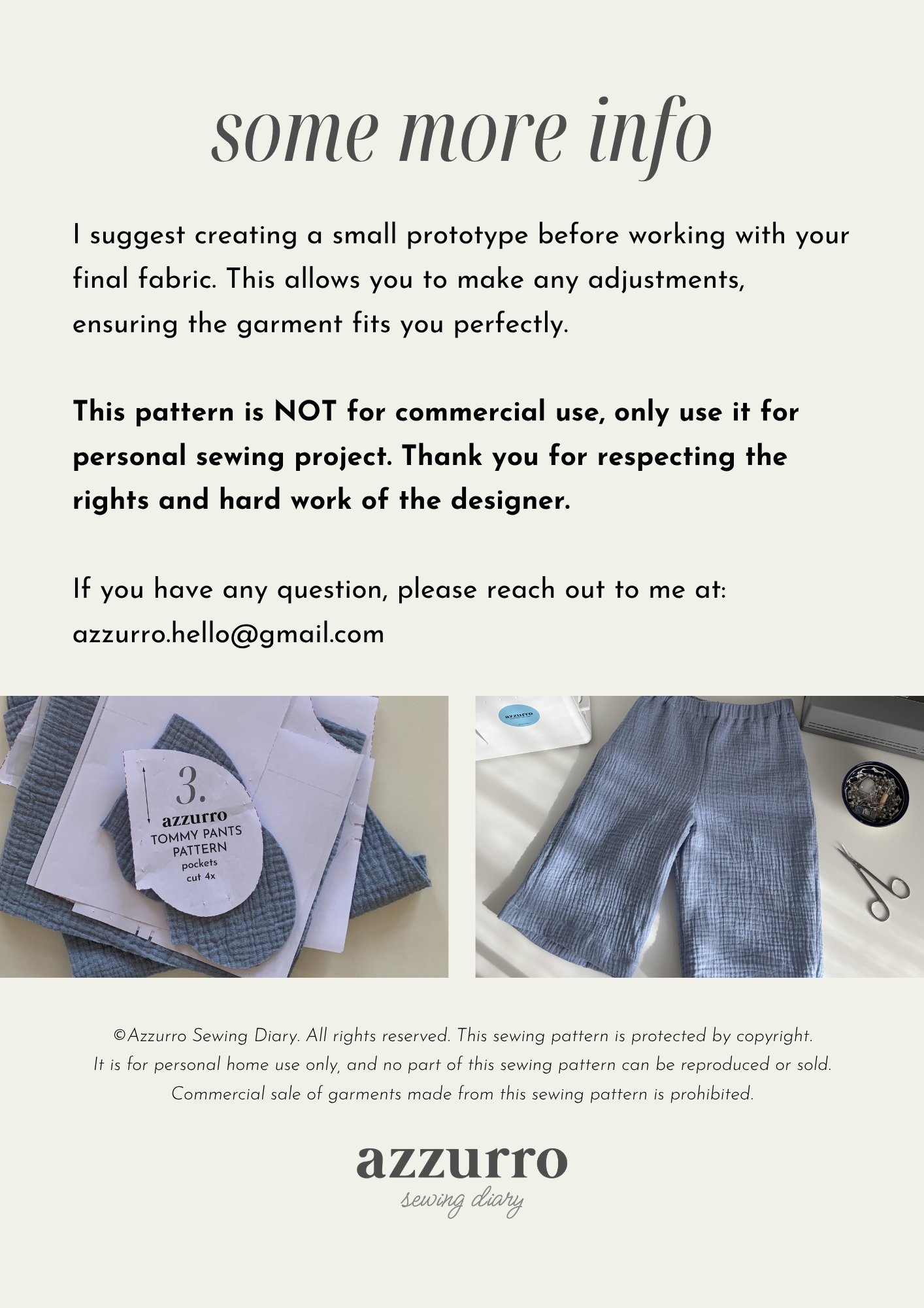 Tommy Pants - Digital Sewing Pattern