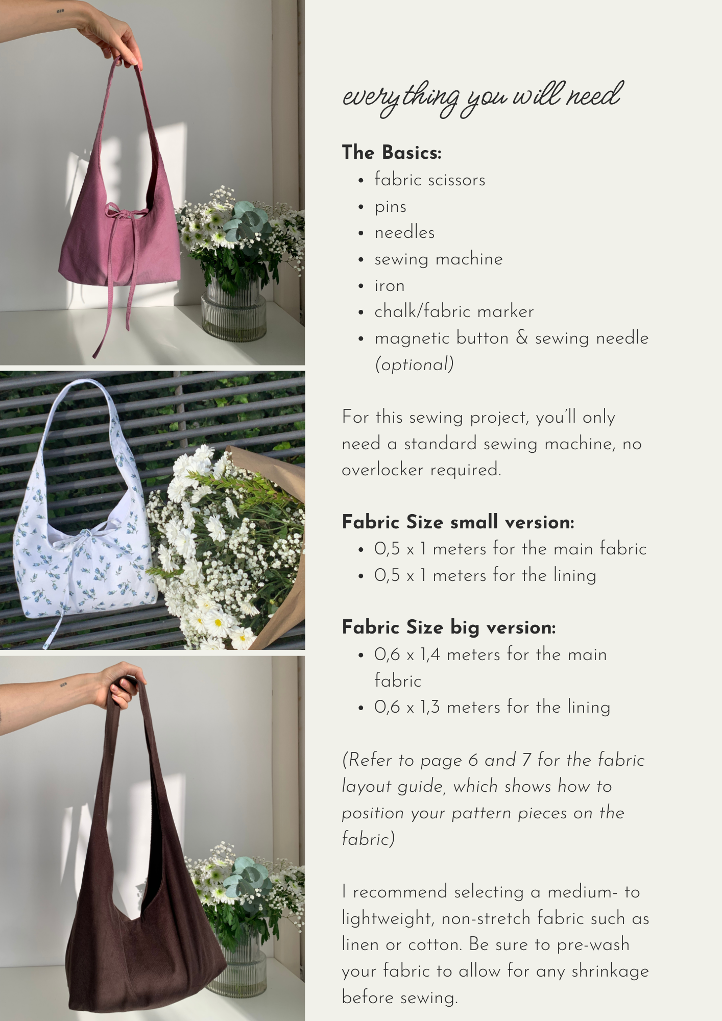 Anna Bag - Digital Sewing Pattern