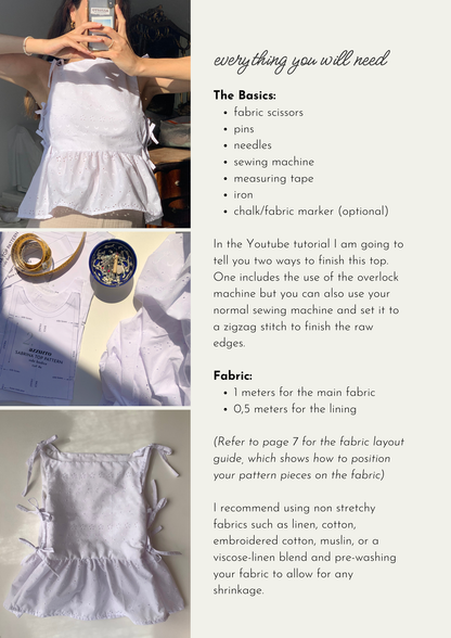 Sabrina Top - Digital Sewing Pattern