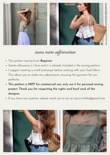 Aria Top Digital Sewing Pattern