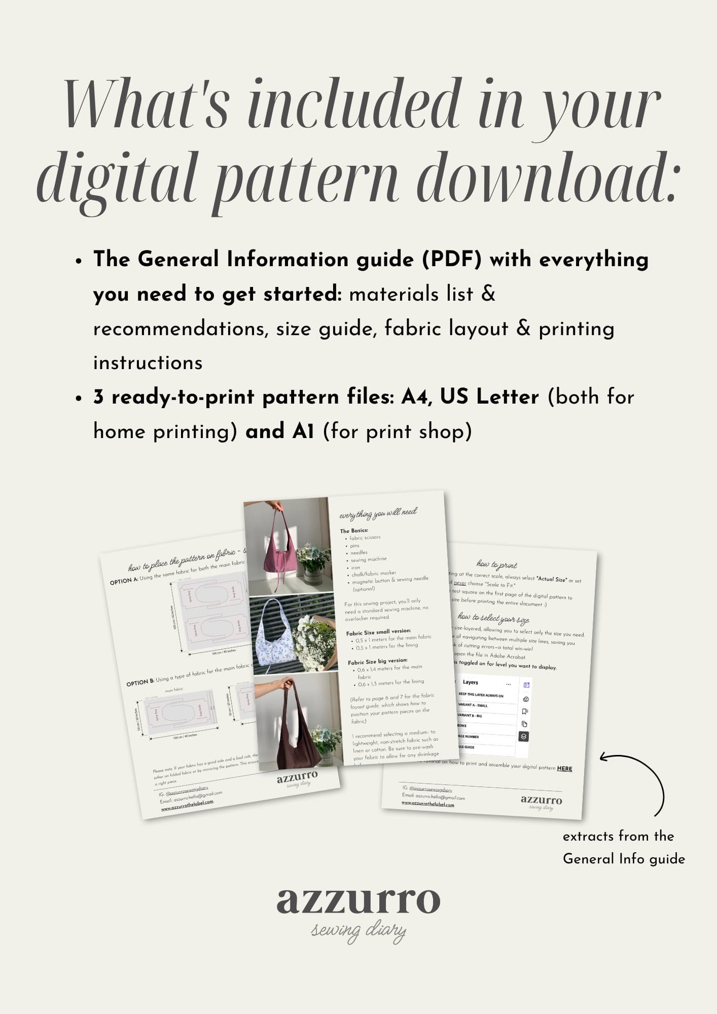 Anna Bag - Digital Sewing Pattern