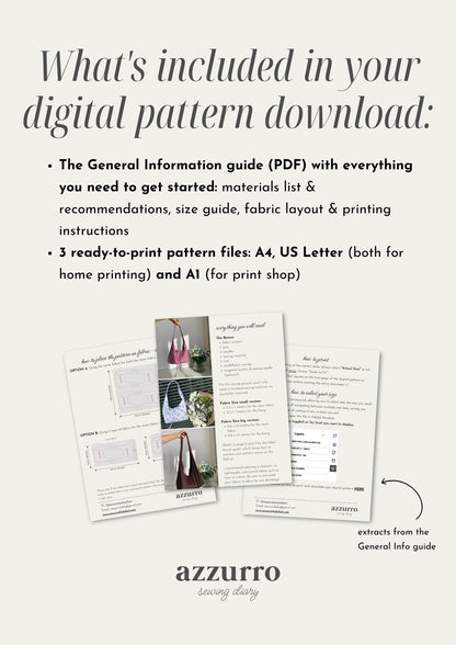 Anna Bag Digital Sewing Pattern