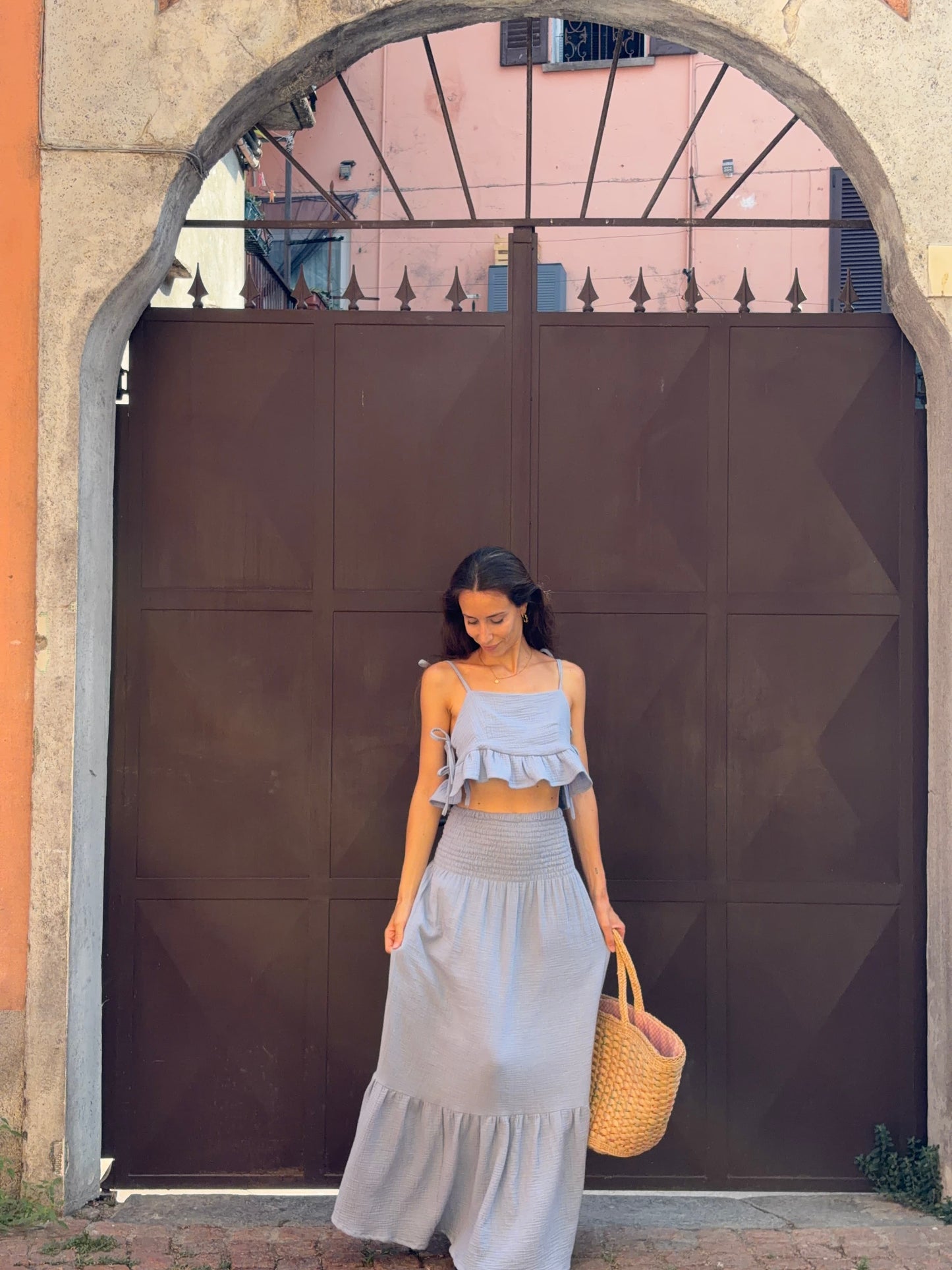 Bella Dress/Skirt - Powder blue