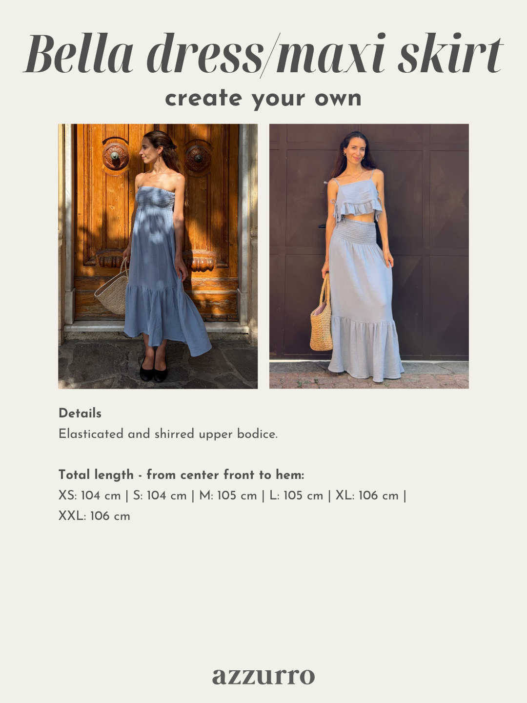 Bella Dress/Maxi skirt - Create your own