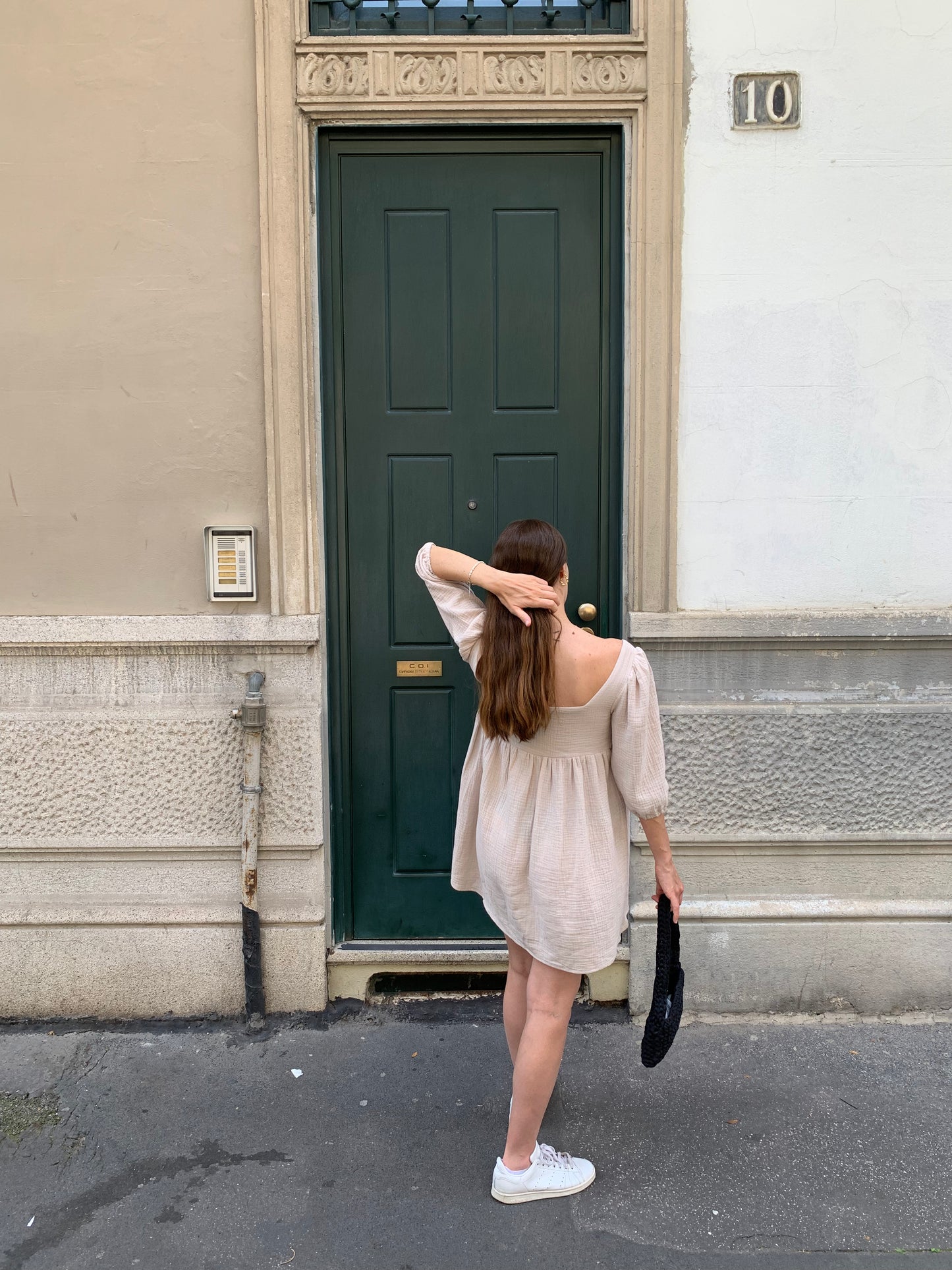 Matilde Dress - 3/4 sleeves sand