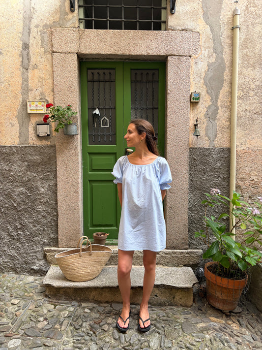Iris Dress - vichy baby blue