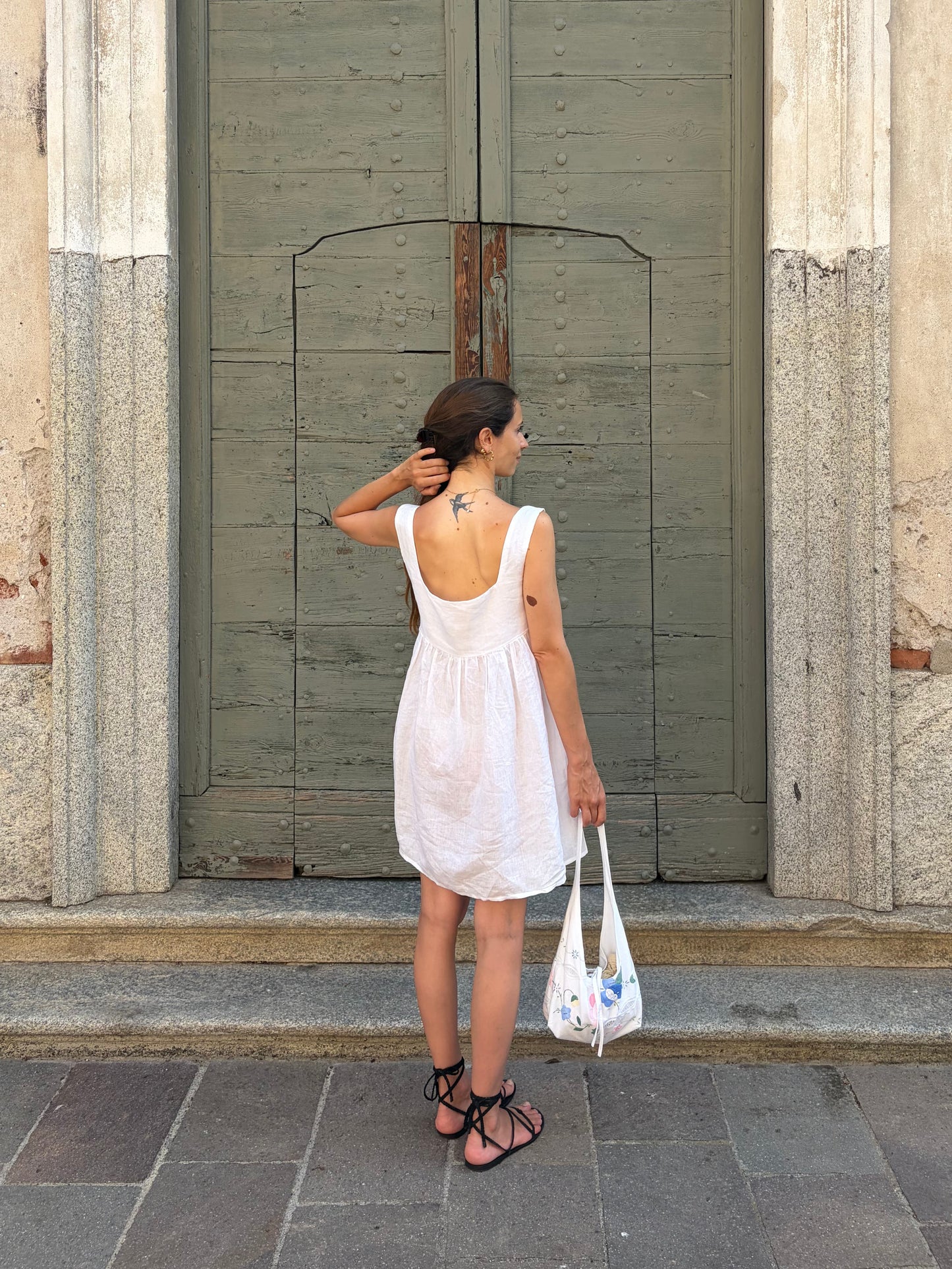 Matilde Dress - sleveless white