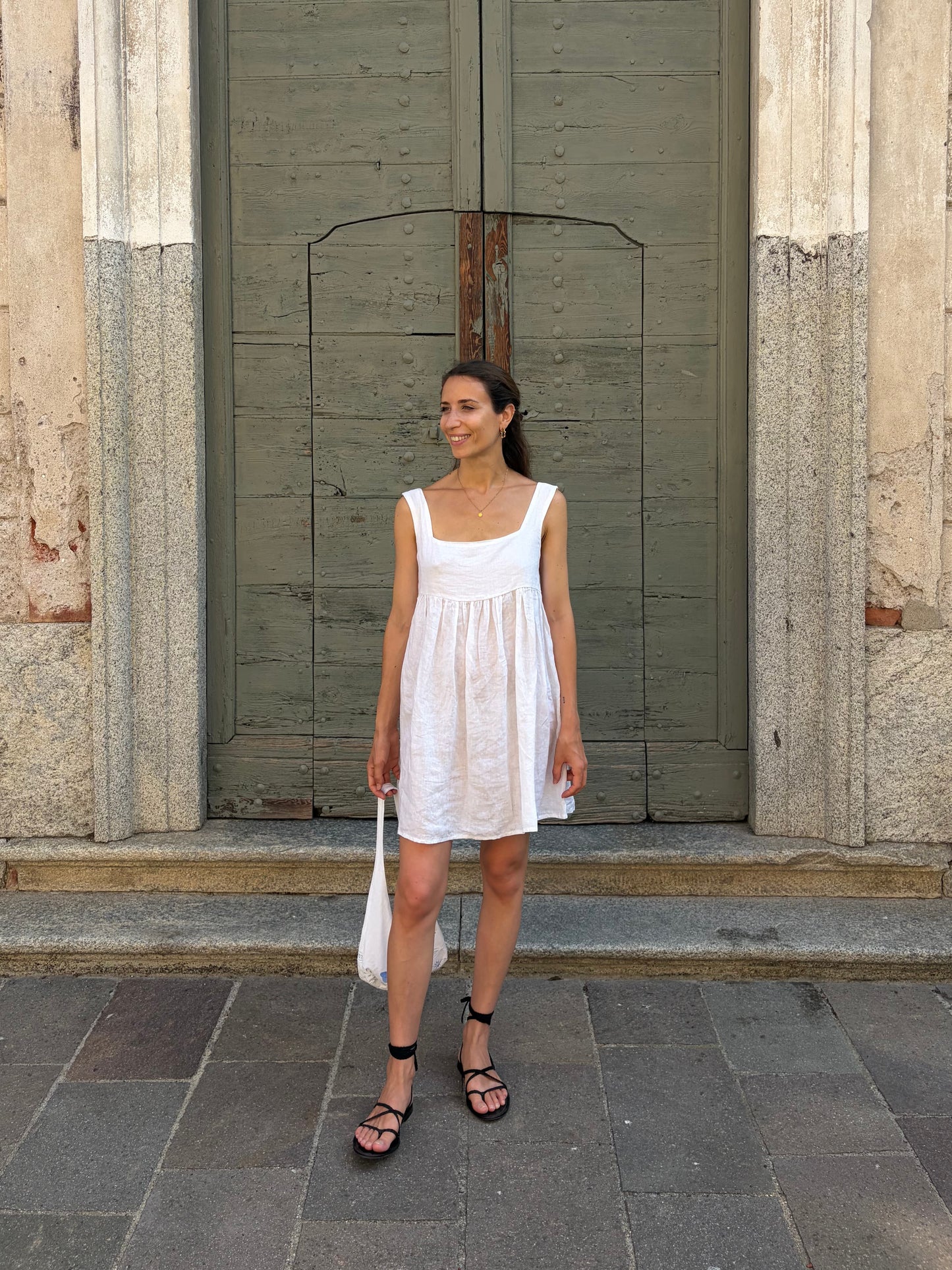 Matilde Dress - sleveless white
