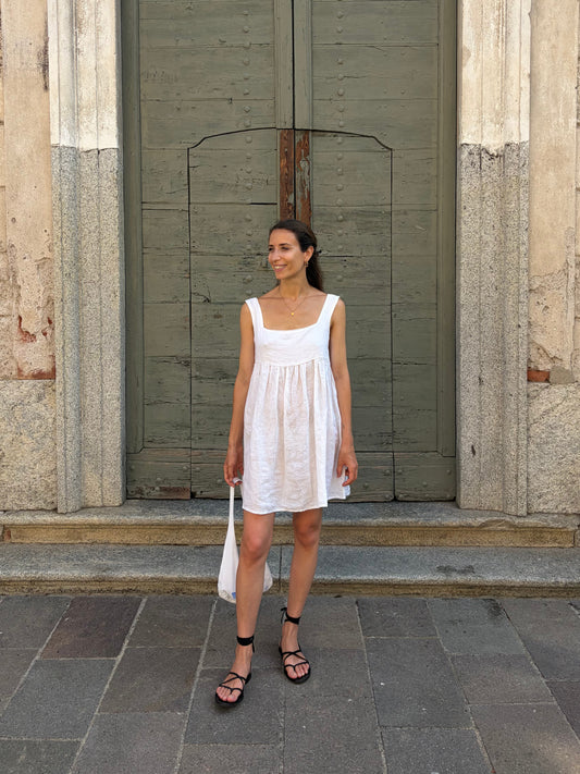Matilde Dress - sleveless white