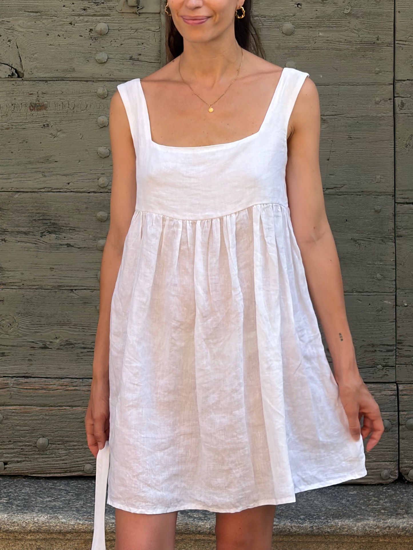 Matilde Dress - sleveless white