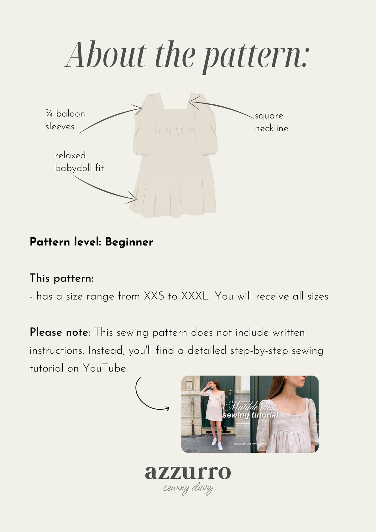 Matilde Dress Digital Sewing Pattern