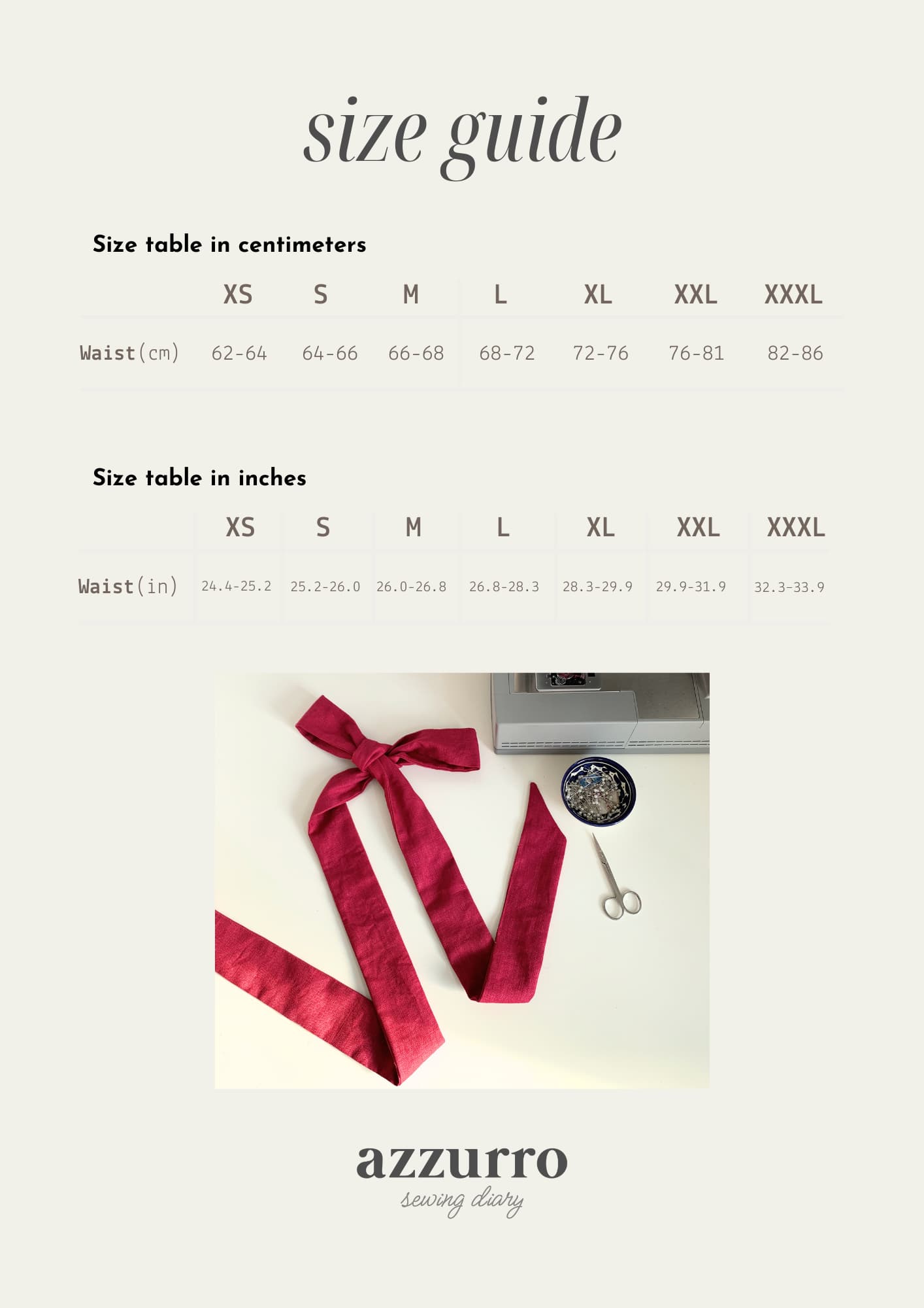 Fiocco Belt - Digital Sewing Pattern